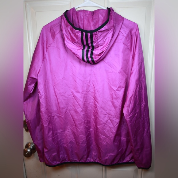 Adidas purple and black windbreaker SIZE LARGE - Picture 4 of 4